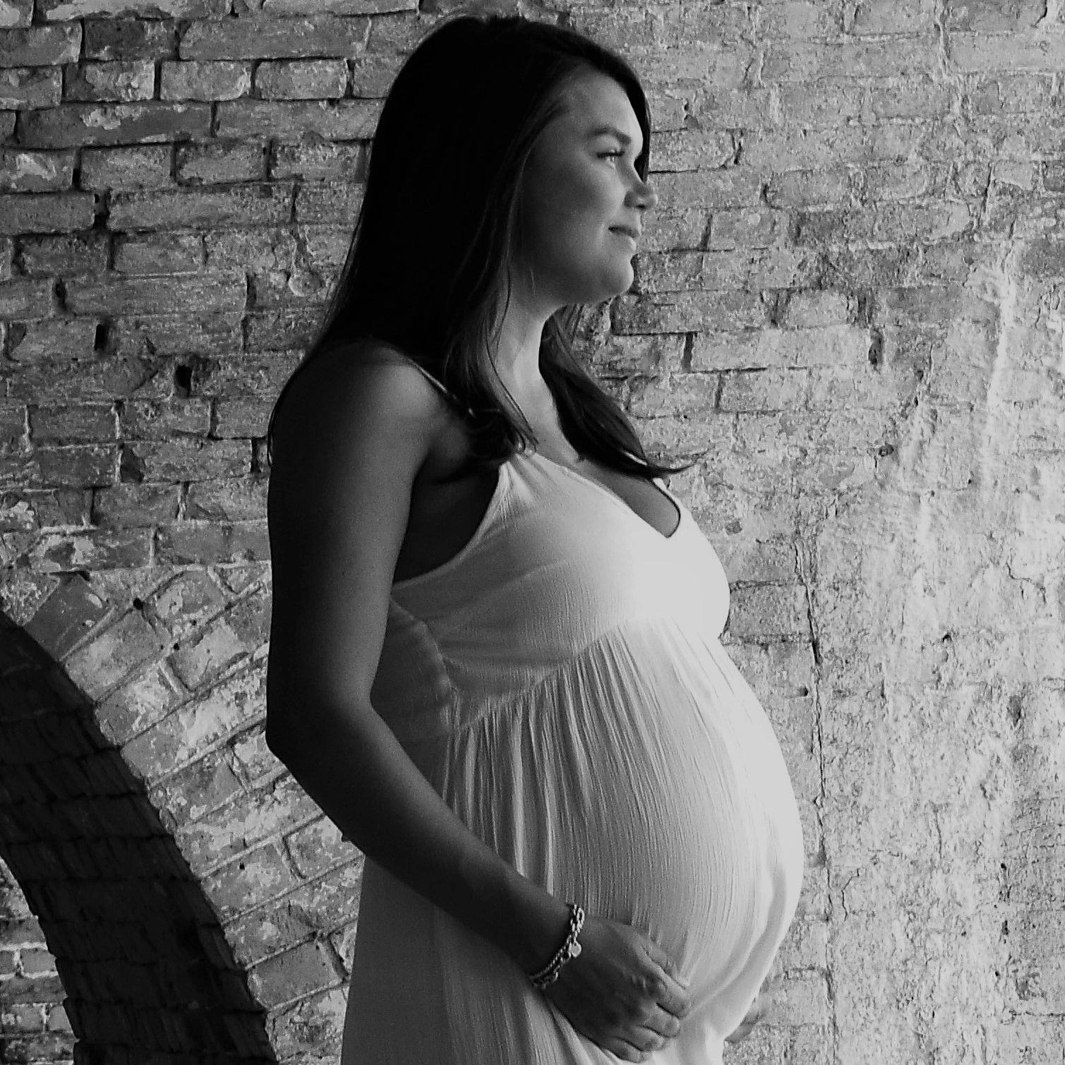 Happy pregnant mother