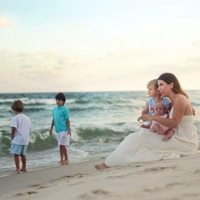 Mary and her children enjoying family time